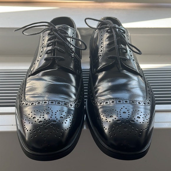 Prada Brushed Leather Oxford Shoes - Black - Picture 3 of 12